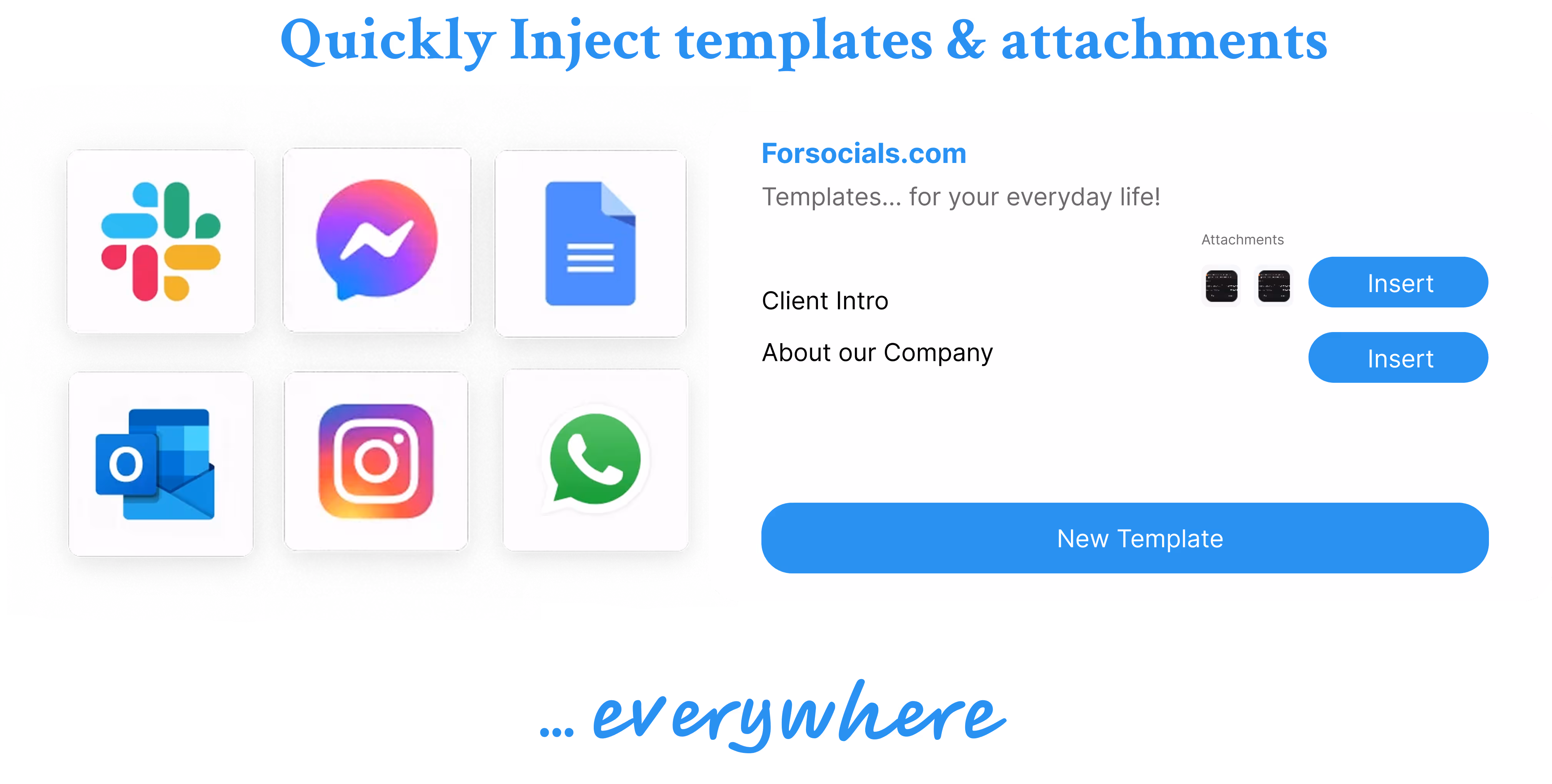 Saved template library for customer support messages